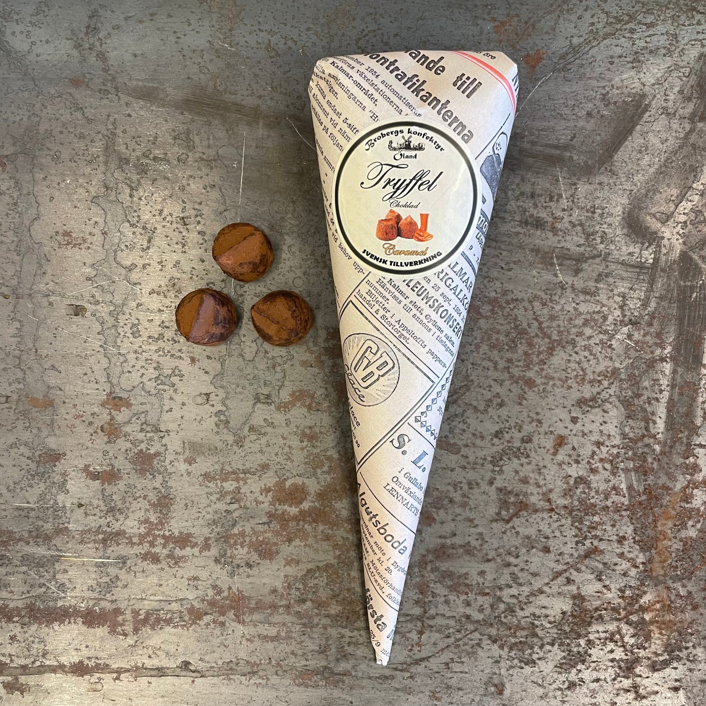 Tryffelstrut stor, caramell